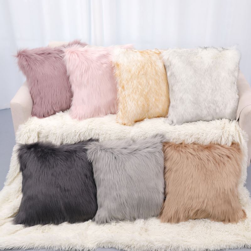 new design shaggy fur throw pillow fluffy luxury sofa pillow covers pink plush decorative pillow cover new design shaggy fur throw pillow fluffy luxury sofa pillow covers pink plush decorative pillow cover