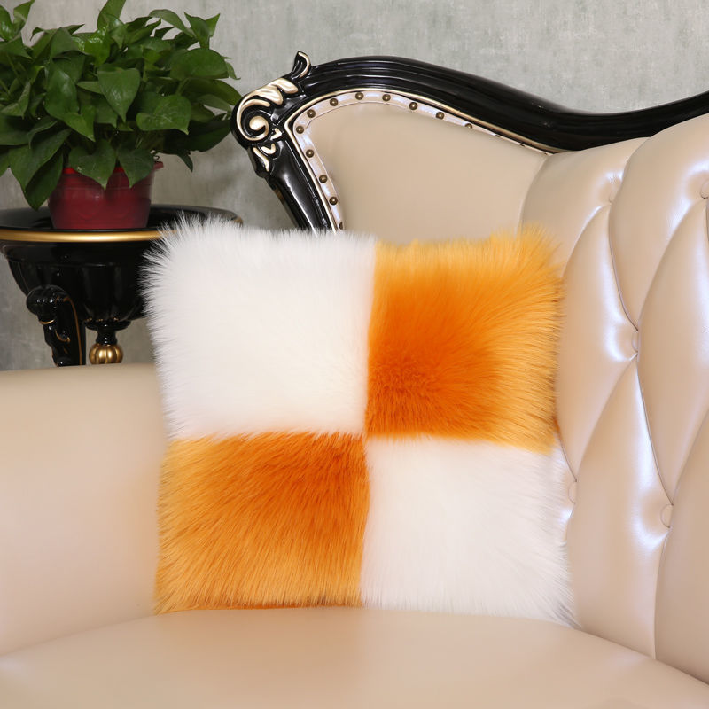rectangle square shape polyester luxury cushion pillows faux fur cushion cover rectangle square shape polyester luxury cushion pillows faux fur cushion cover