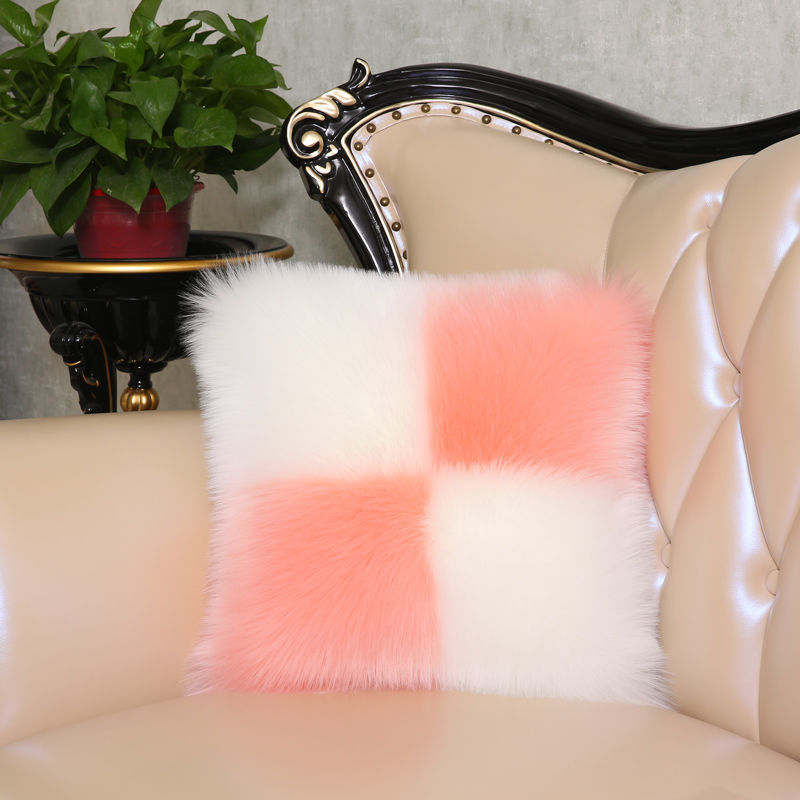 rectangle square shape polyester luxury cushion pillows faux fur cushion cover rectangle square shape polyester luxury cushion pillows faux fur cushion cover
