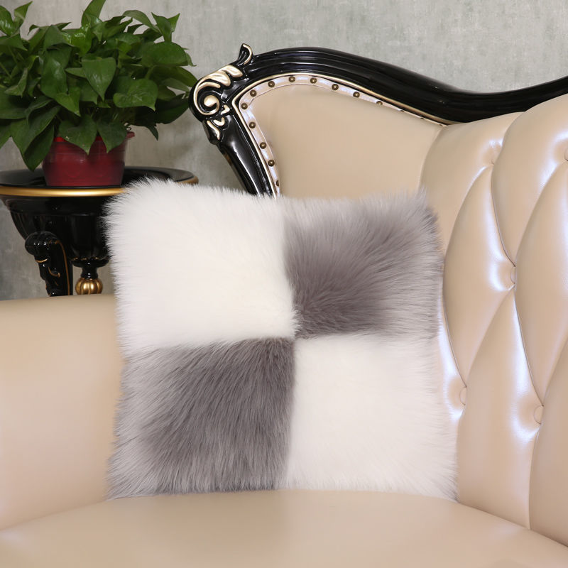 rectangle square shape polyester luxury cushion pillows faux fur cushion cover rectangle square shape polyester luxury cushion pillows faux fur cushion cover