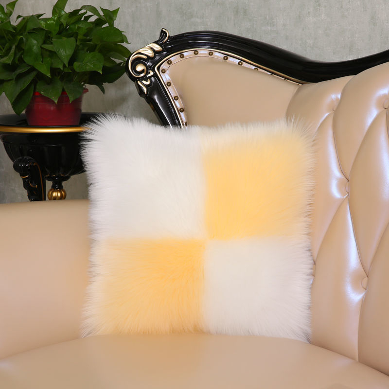 rectangle square shape polyester luxury cushion pillows faux fur cushion cover rectangle square shape polyester luxury cushion pillows faux fur cushion cover