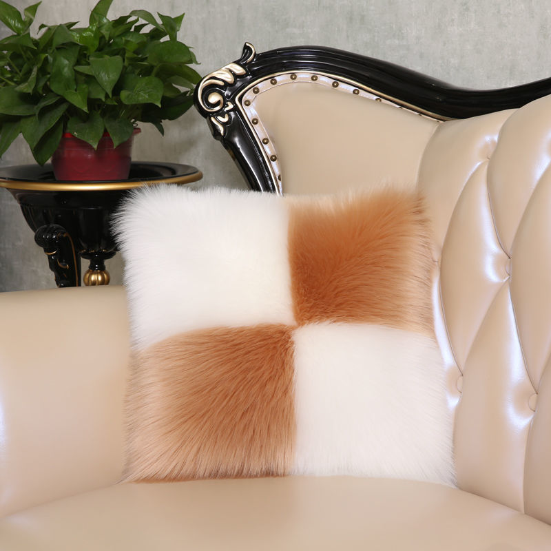 rectangle square shape polyester luxury cushion pillows faux fur cushion cover rectangle square shape polyester luxury cushion pillows faux fur cushion cover