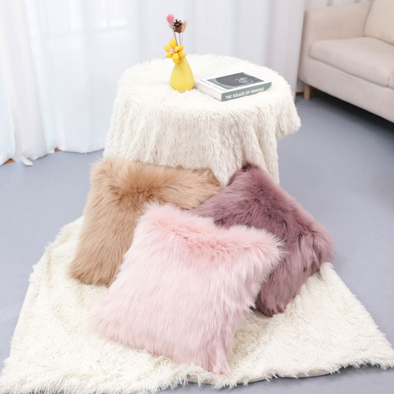 new design shaggy fur throw pillow fluffy luxury sofa pillow covers pink plush decorative pillow cover new design shaggy fur throw pillow fluffy luxury sofa pillow covers pink plush decorative pillow cover